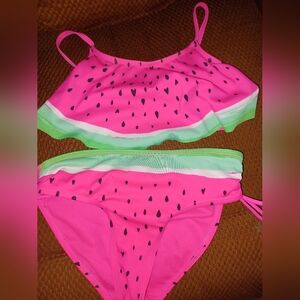 Cute Justice Girls Watermelon Swimsuit Size 14